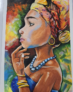 Africain bloom painting
