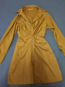 Satin yellow dress