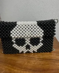 Pearl Beaded Crossbody Bag – Handmade | Impressiva Creations