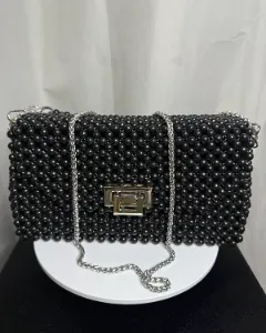 Midnight Pearl – Handmade Beaded Handbag | Impressiva Creations