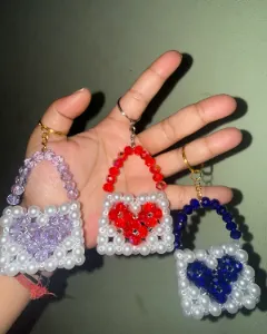 Mini Beaded Bag Keychains – Austrian Crystal Collection