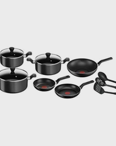 TEFAL SET 12 PCS SUPER COOK BLACK