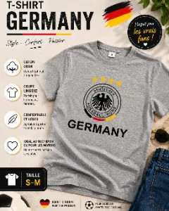 🇩🇪 T-shirt Germany Gris – Taille S/M